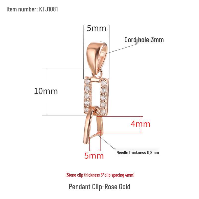 

DIY Necklace Clasp Connector Jade Pendant Melon Seed Buckle 925 Silver Clip Accessories