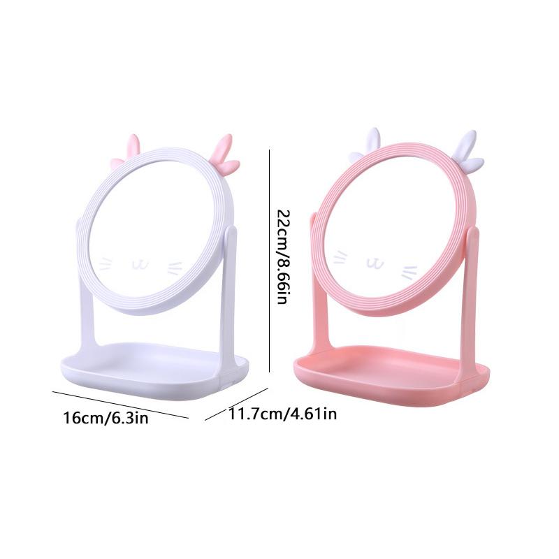 Desktop Sunflower Style Makeup Mirror For Girls Dressing Holding Jewelry Beauty Mirror For Bedroom Dormitory Dressing Mirror