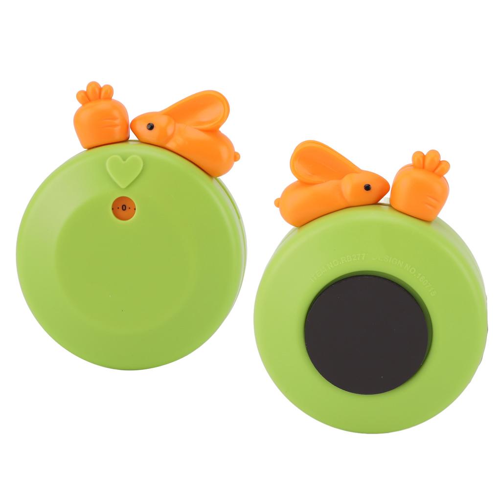Cartoon Rabbit Kitchen Timer Mechanical Manual Timer Alarm Reminder Timepiece Countdown Tool for Home Green