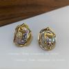 Baroque Natural Pearl Earrings for Women Elegant Minimalist Stylish Ear Jewelry