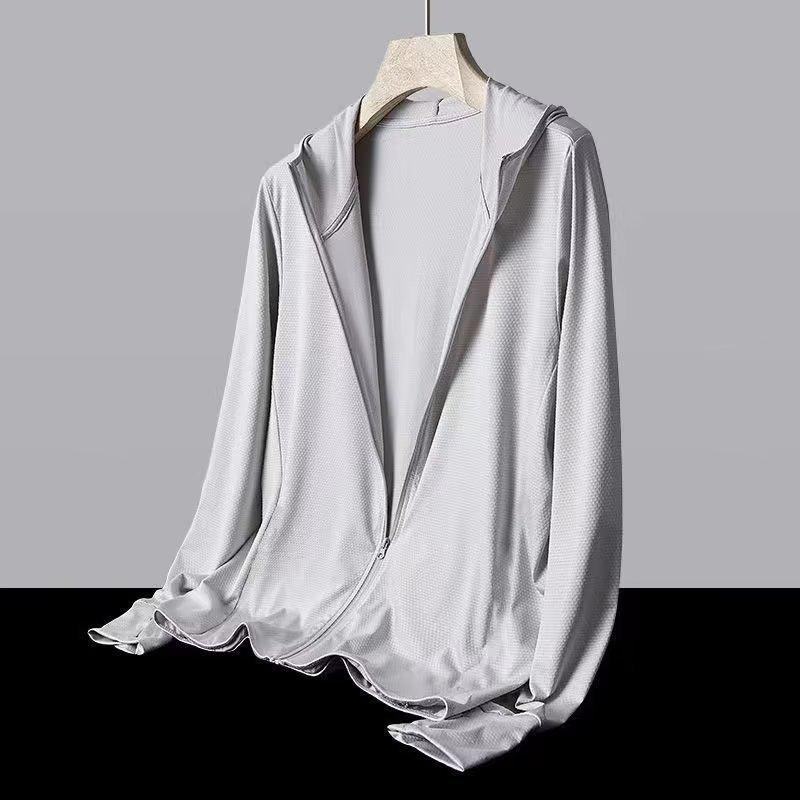 

Унисекс Куртка с капюшоном из ледяного шелка и сетки, быстросохнущая, с защитой от солнца, для летних видов спорта 3XL