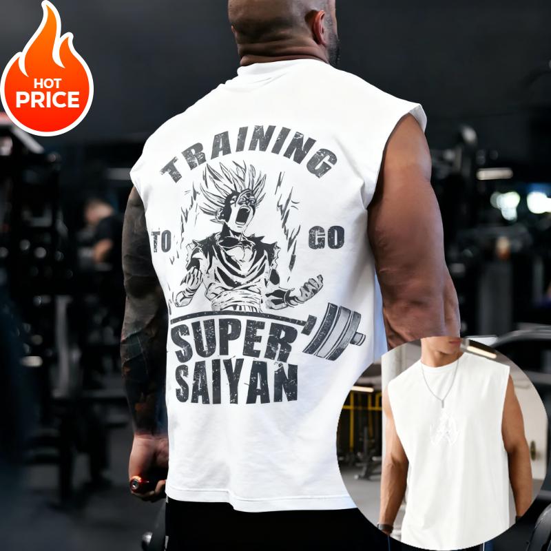 2025 One Piece Anime Luffy Peripheral Print Tank Top Gym Men's Loose Sports Summer Fashion Pure Cotton Breathable Vest