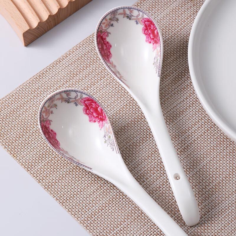 Linpan Ceramic Soup Spoons