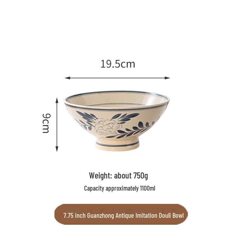 Traditional Guanzhong Ceramic Noodle Bowl