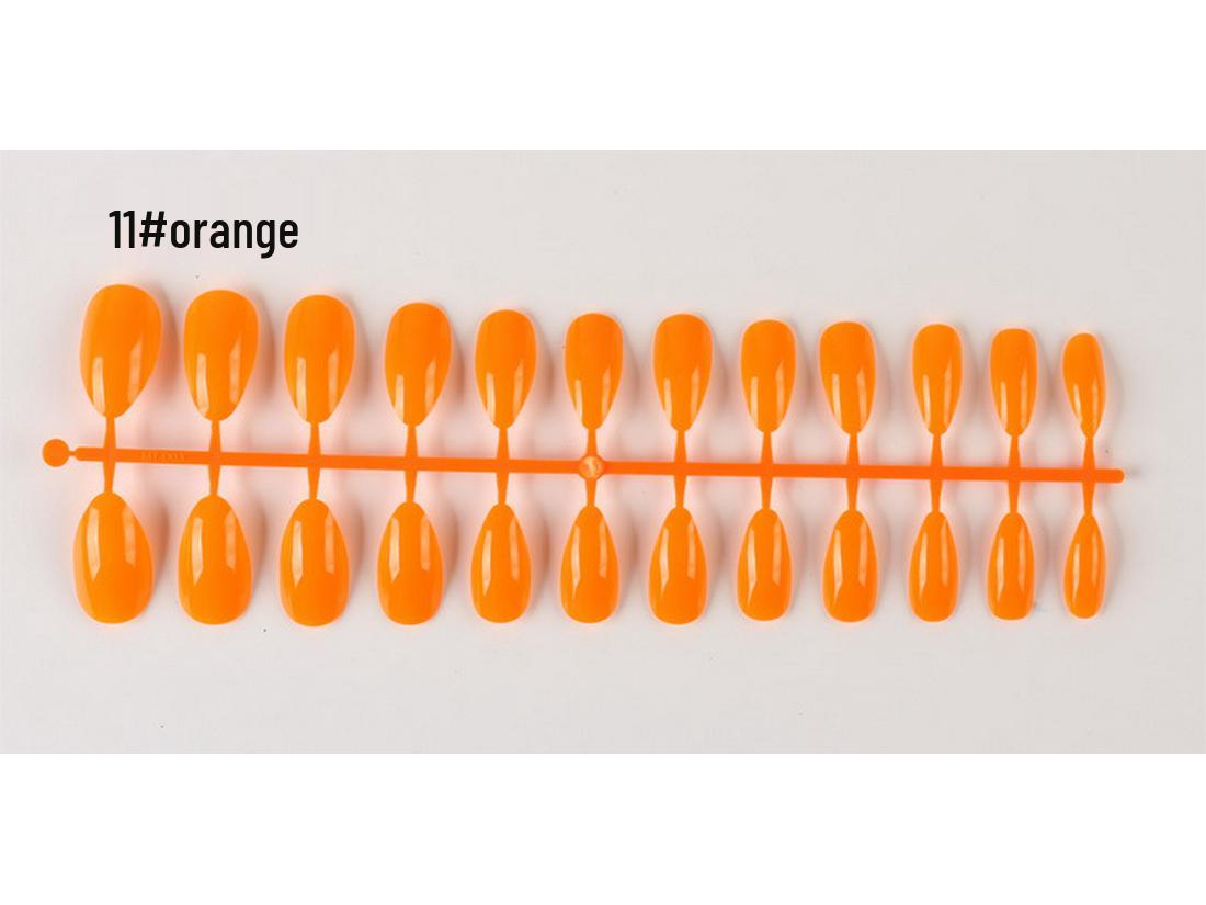

Короткие каплевидные типсы с крючком орла, заостренные, 24 шт., полное покрытие, чистый нейл-арт