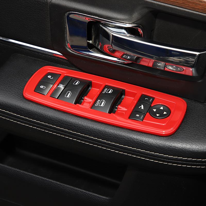 Interior Mouldings For Dodge Charger 2011+ Car Window Lift Switch Deceration Cover Sticker For Dodge Ram 1500
