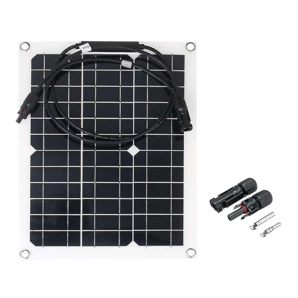 18V Solar Panel Kit Complete 15W Portable Outdoor USB Rechargeable Solar Cells Plate Power Bank for Camping Emergency