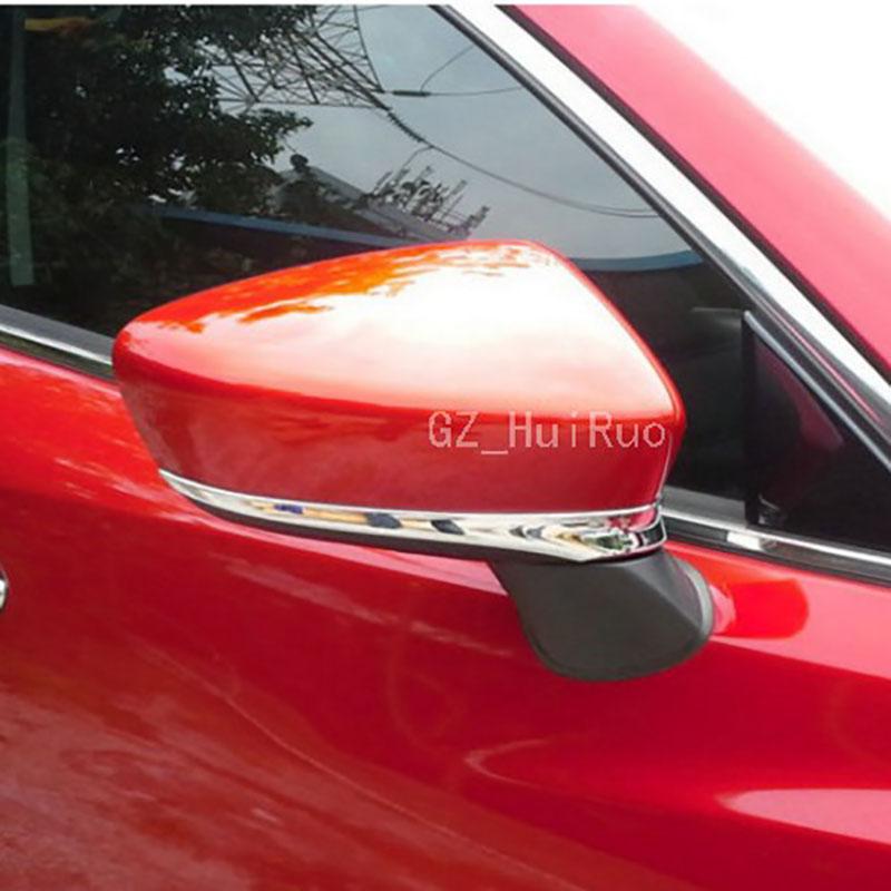 ABS Chrome Car Rearview Side Mirror Stripe Cover Trim 2pcs Fit For Mazda 3 AXELA M3 2014 2015 2016