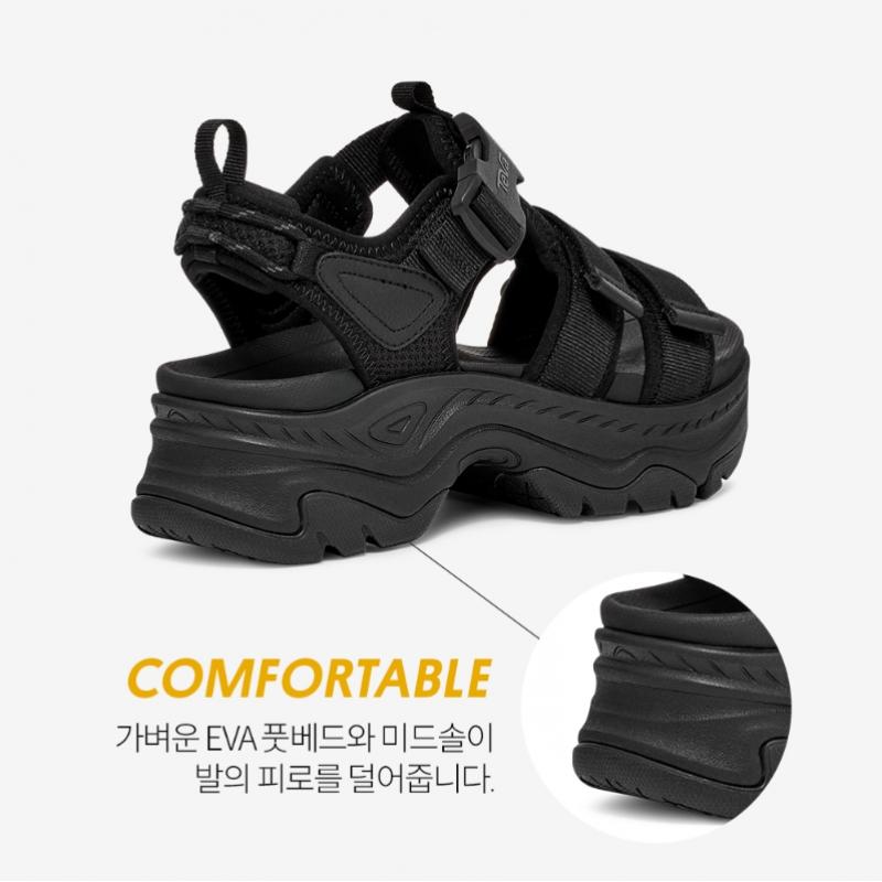 Teva CuShioned Women S Height increaSing SandalS Hurricane ampSole Gaila Stvf2614570 Blk