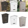 Metal Vintage Mailbox Wall Mount Mail Secure Lockable Mail Box with 2 Keys Home Office Front Door Collection Boxes