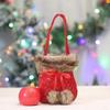 Christmas Apple Bag Small Gift Bag Christmas Eve Apple Packaging Box Candy Bag Peace Fruit Portable Gift Bag Diamond Sequins Brown Edge Red