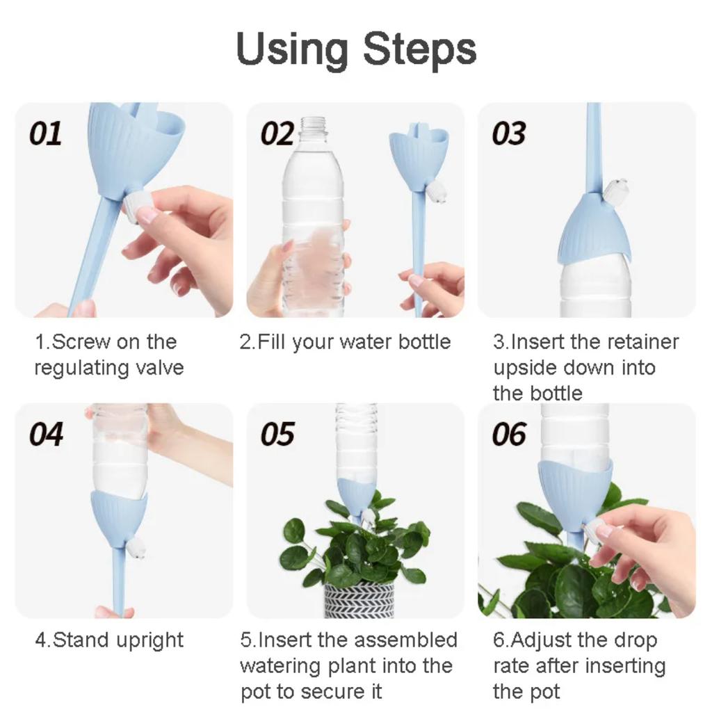 Nuovo Dispositivo di Irrigazione a Goccia per Fiori Automatico Regolabile Portata Irrigatore per Fiori Dispositivo a Scolo d'Acqua
