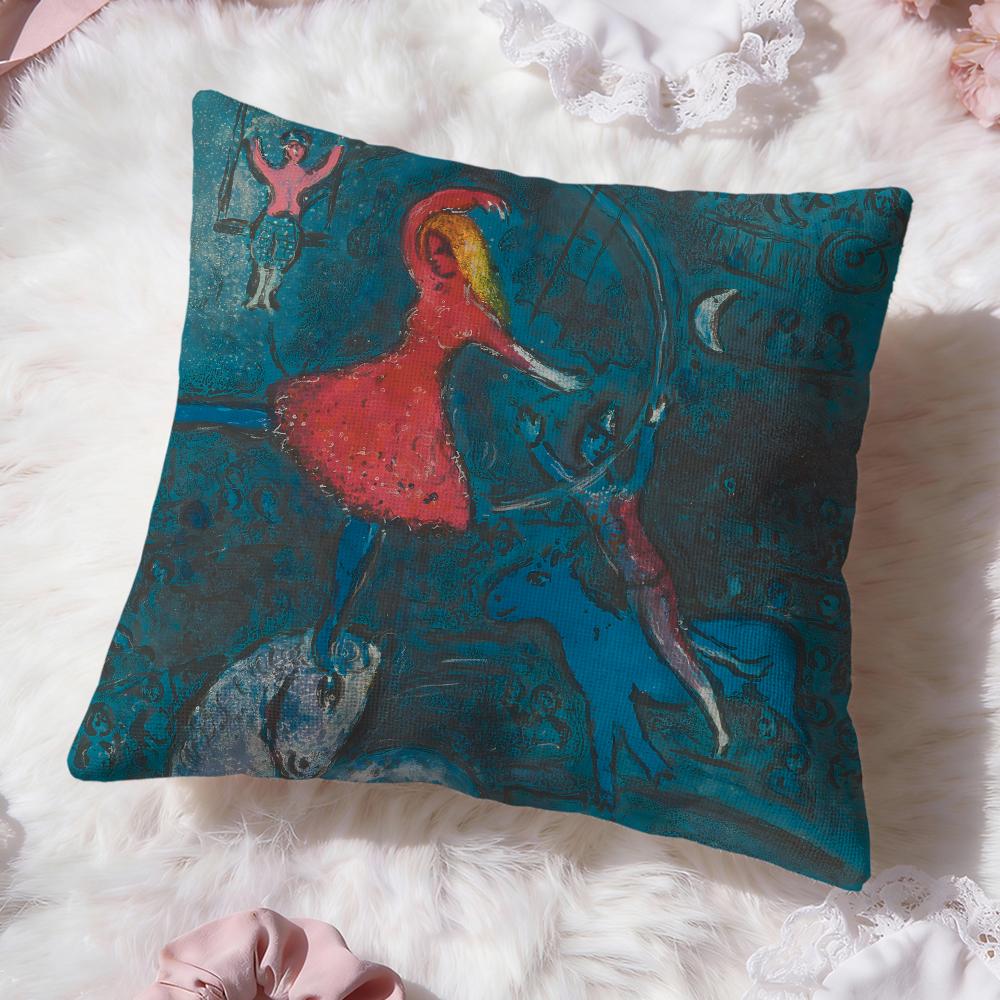 M-Marc C-Chagall Paintings Cushion Cover Premium Comfort Reversible Pillow Cove -Two In One Design for Any Room & Car Interior