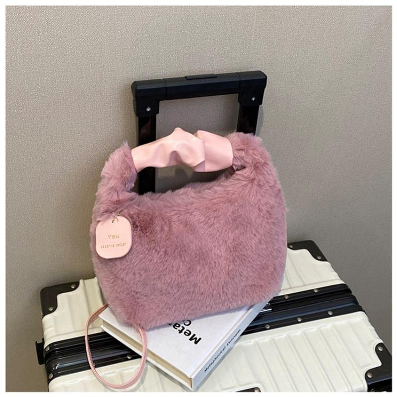 New Trendy Handbag Fashionable Texture Plush Messenger Bag Autumn and Winter Simple Niche Chain Handbag Women
