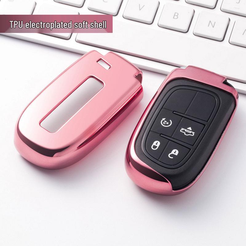 TPU Key Case for Jeep Cherokee, Renegade, Compass, and Dodge - Car Key Protective Cover
