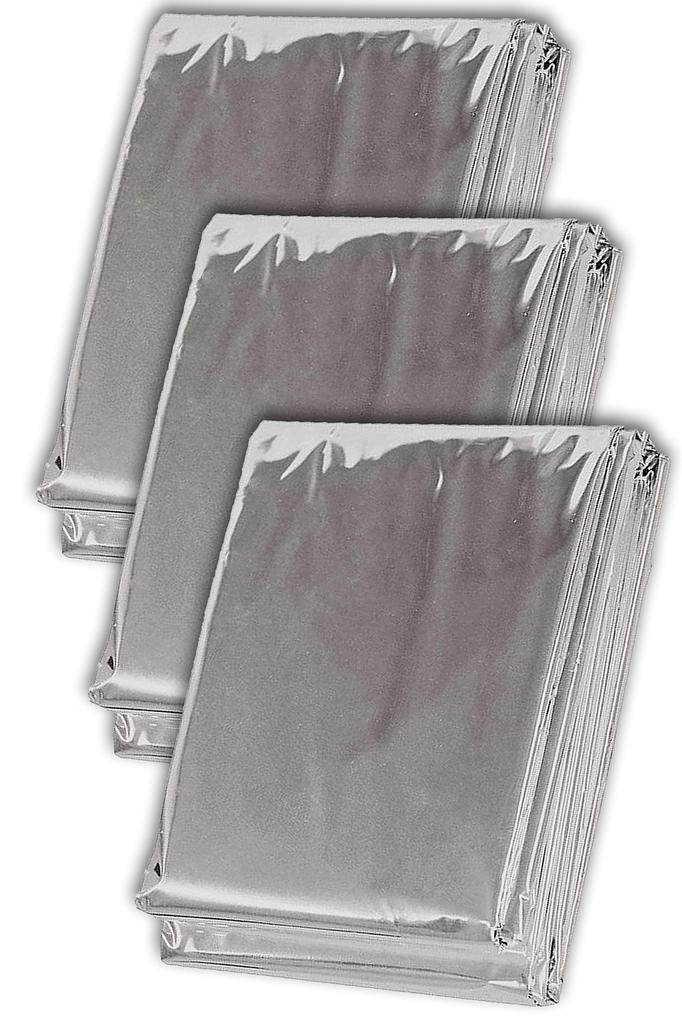 BASICSTANDARD Disaster Preparedness Supplies Aluminum Sheet Low Rustling Compact Survival Sheet Emergency Aluminum Blanket Heat Heat Shielding 6813