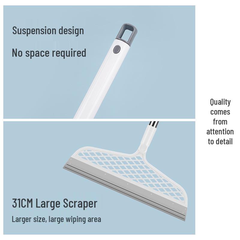 Silikon-Zauberbesen und Abzieher: Nass-/Trockenboden- und Glasreiniger