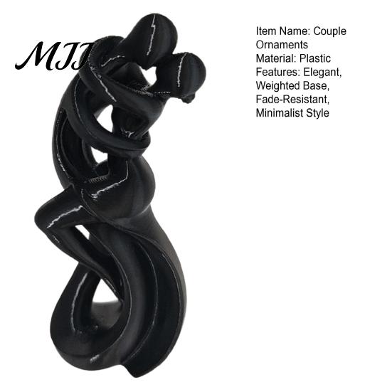 Elegant Minimalist Gift 3D Printed Tango Dancer Couple Statue, Abstract Art Figurine with Ballroom Pose, Modern Integrated Molding Sculpture