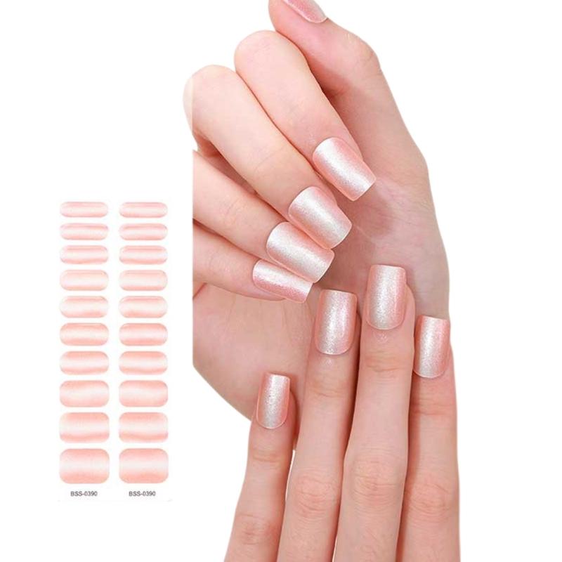 Semi Cured Gels Nails Stickers Nails Polish Strips Korean Style Gels Nails Strips Nails Art Decortions for Party