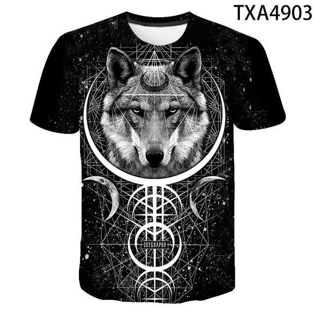 3D T Shirt Wolf New Summer Men Ladies Kids Casual Short Sleeves Fashion Print T Shirt Tops Boys Girls Kids Cool T Shirts