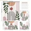 1/4pcs Bohemian Style Printed Creative Shower Curtain Set, Decorative Bathroom Set Includes 2D Flat Printed Shower Curtain, No