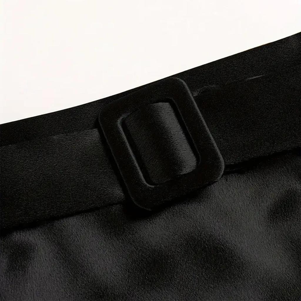 Elegant Midi Skirt for Women High Waist Pleated A Line Skirt with Belt Suitable for Summer Dresses for Women 2026 Graduation Dress