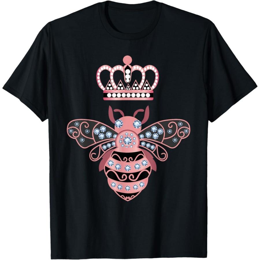 

Queen Bee Crown Women Men Girls Hive Beekeeping Bee Women T-Shirt XXXXXL чорний