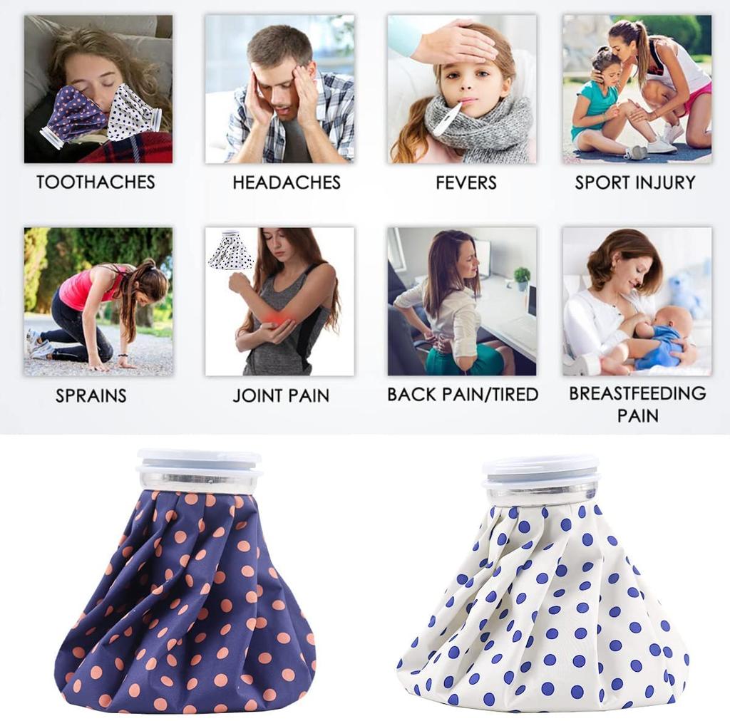 Zollyss Ice Bag Packs for Injuries, Hot & Cold Therapy, Teeth Pain Cold Pack, Hot and Cold Reusable Ice Bag, Hot Cold Therapy for Knee Leg Injury