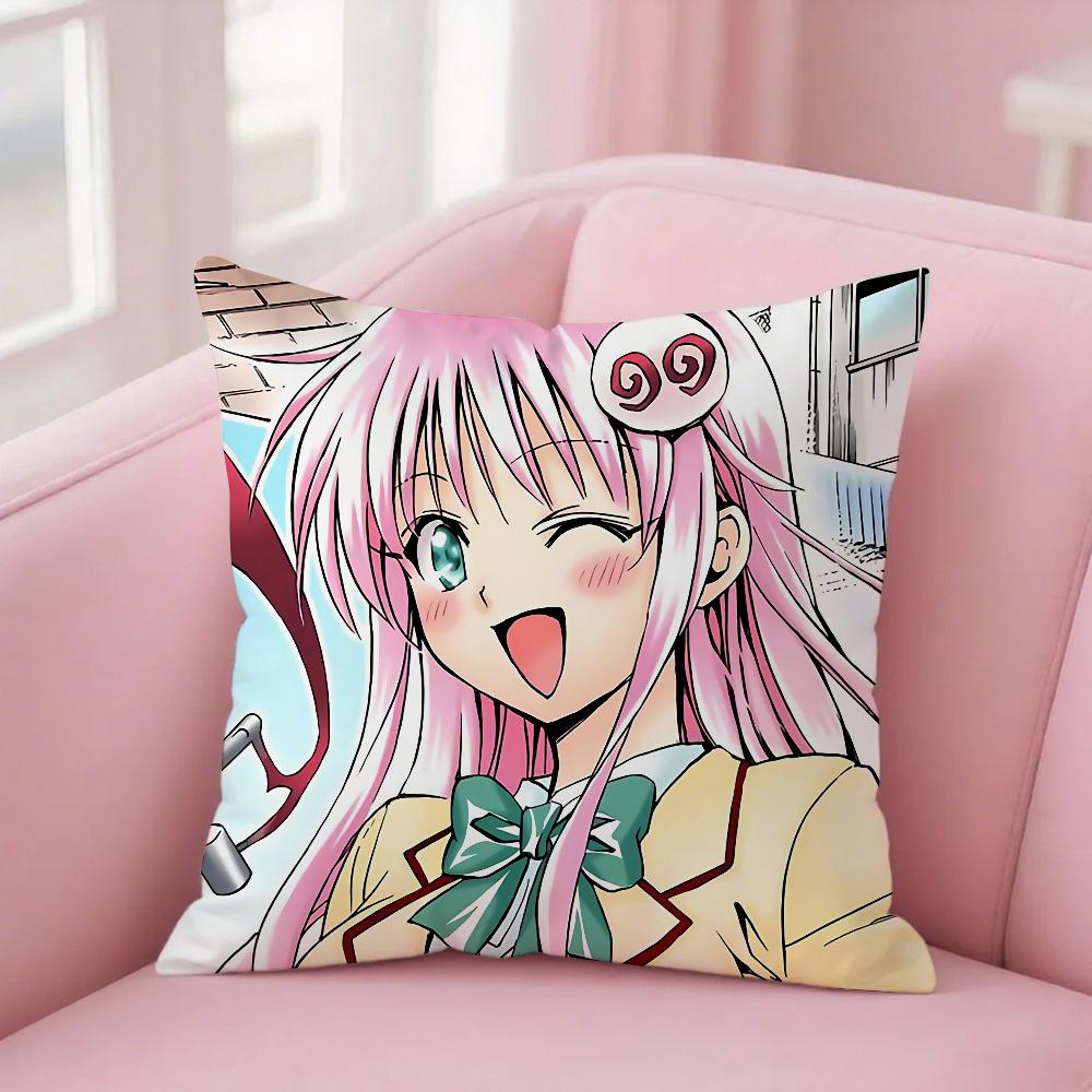 Anime To Love-Ru Pillow Case Cover Square Sofa With Pillow Case For Home Use