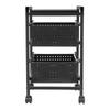 Rolling Trolley,File Storage Drawer Carts,2 Drawers Offices Cart with Wheels 44.09 Lbs Carbon Steel Free Standing for Bed Rooms