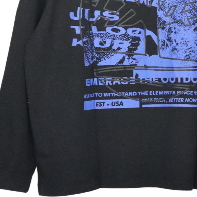 Timberland American Vintage Round Neck Letter Breathable Casual Printed Long Sleeve T-Shirt Unisex Tops Dark-Gray A65XU-001