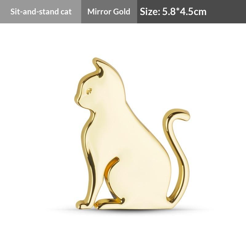 3D Metal Cat Car Emblem Personalized Creative Sticker Cute Auto Exterior Decor Covering Decal
