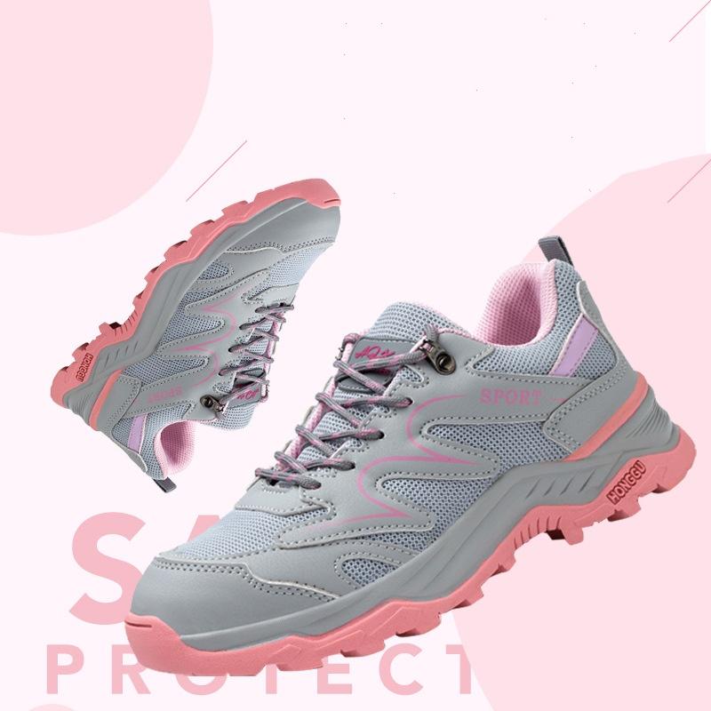 womens fashion breathable steel toe caps working safety shoes worker summer tooling security boots ladies protective footwear