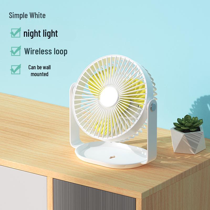 Portable Rechargeable Silent Mini Desktop USB Fan with Long Battery Life 155x153x215mm