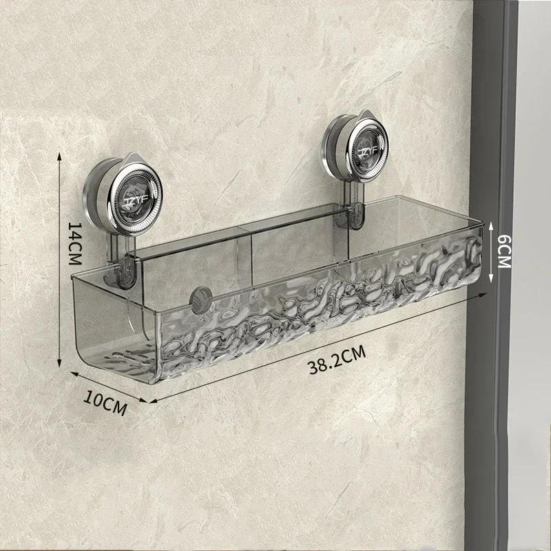 Tazza di aspirazione per doccia Scaffale portaoggetti da bagno Cesta Organizzatore per la casa Scaffale Decorativo Facile da installare Organizer per il bagno