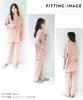ON NISHIKI Long Sleeve Top and Bottoms with Perfect for Spring and Autumn Loungewear Size Women's Pajamas, 100% Cotton, Skin-Friendly Knit, Open-Front