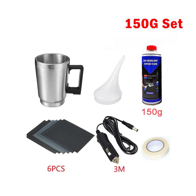 Car Headlight Restoration Polishing Kits Headlamp Cleaning Polishing Set 800G Headlight Scratch Remover Repair Oxidation Liquid