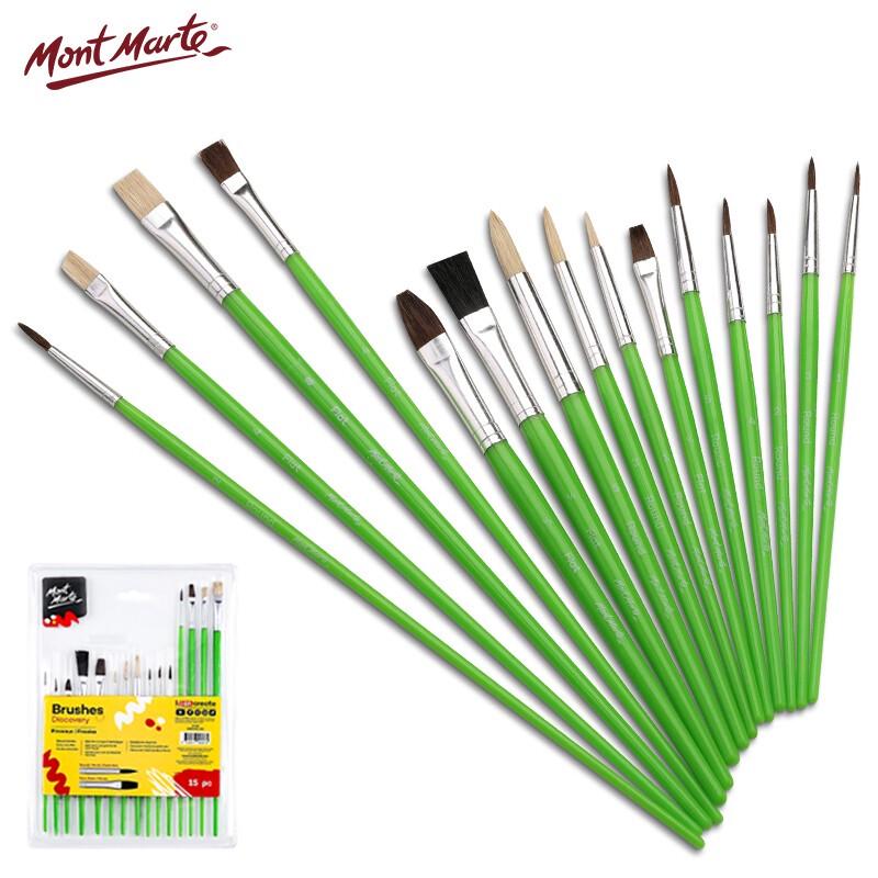 Mont Marte 15-Piece Professional Art Paintbrush Set