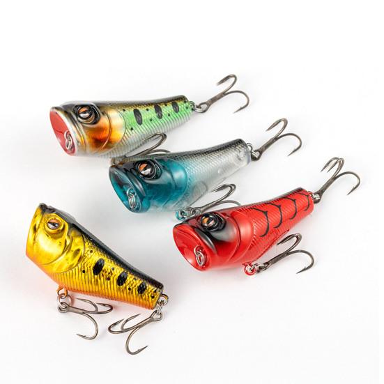 5.5CM/9G Topwater Fishing Lure with Double Hooks Realistic Floating Bionic Artificial Plastic Hard Bait Freshwater Saltwater Fishing Accessories