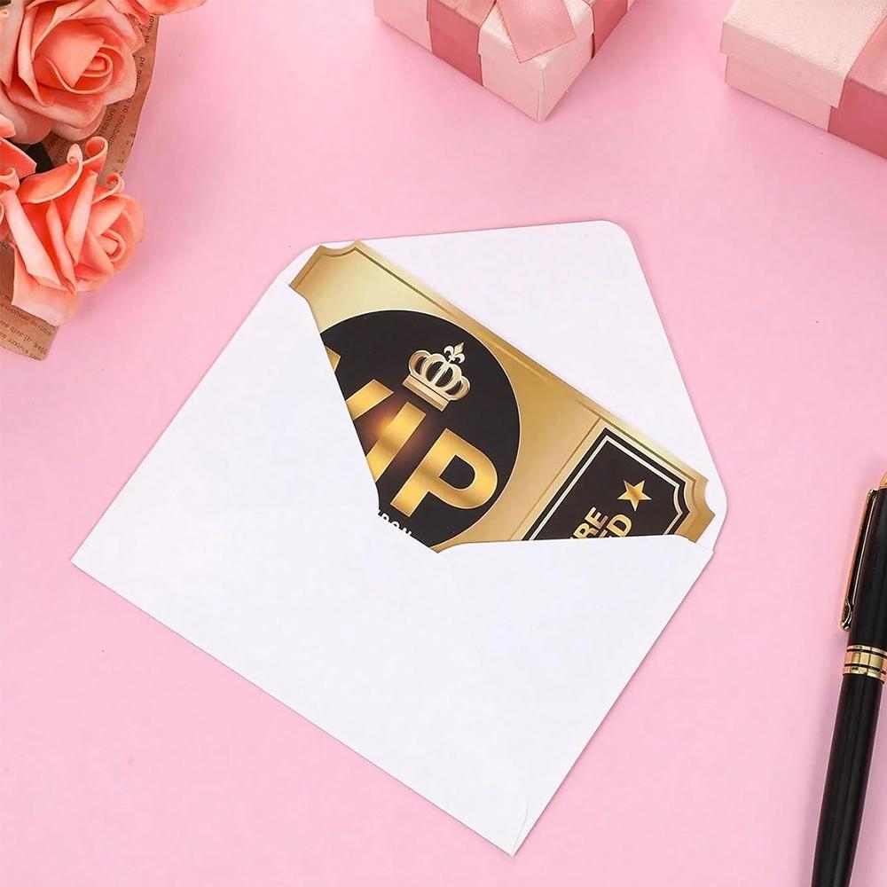 2/12/24Pcs Party Invitations Cards With Envelopes Theme Party Birthday Celebration Movie VIP Party Invitations