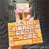 Funny 26 Grid Keyboard Keycap Clicker Keychain Fidget Push Squeeze Stress Anxiety Relief Decompression Sensory Bag Charm Gift