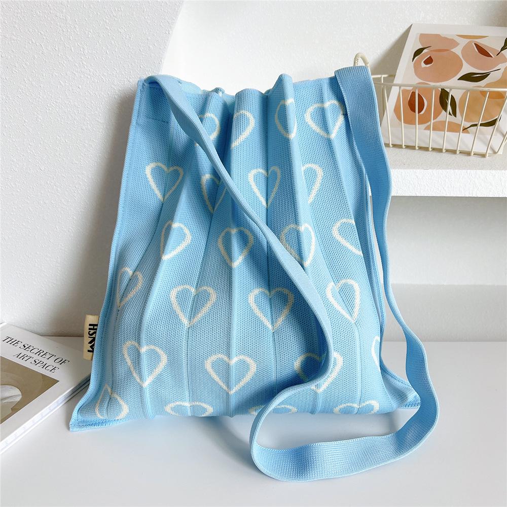 INS Accordion Pleated Crossbody & Shoulder Bag - Knitted, Foldable, Fashionable Design from Korea