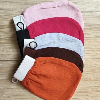 Gants de Bain en Rayonne Multicolores Couche Unique Frotter la Peau Morte Gants de Bain Exfoliants Applicateur de Bain Serviette