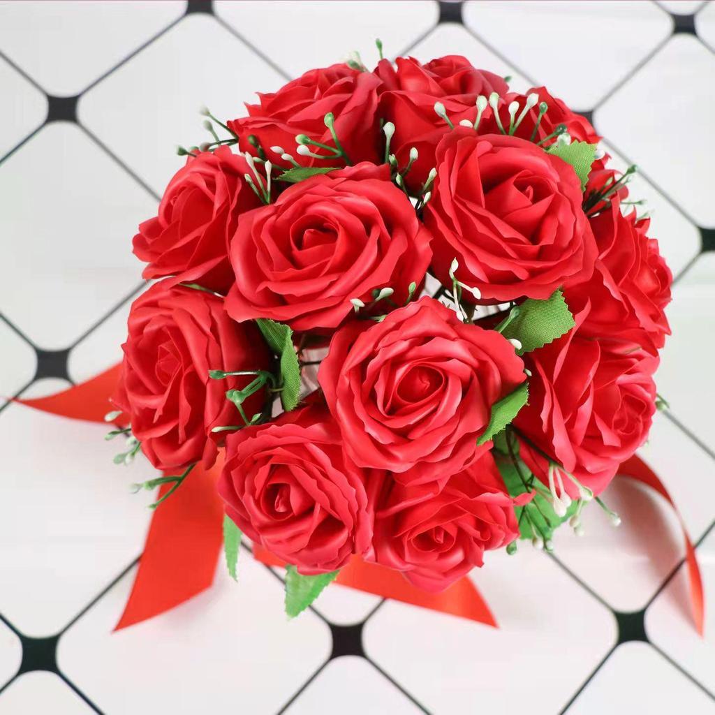 Korean Style High-End Rose Bridal Bouquet for Weddings & Photoshoots