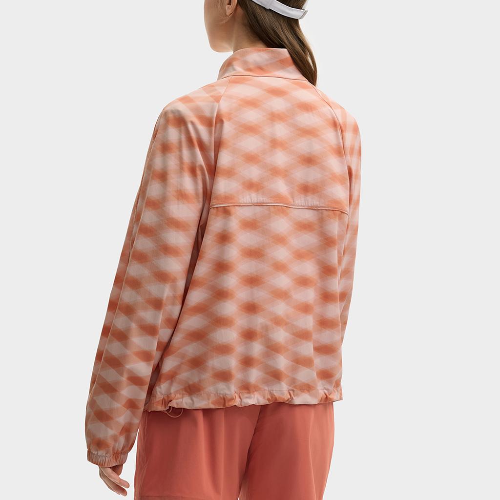 Fila X MAISON KITSUNE Original Fashion Casual Loose Fit Zip-Up Woven Long Sleeve Jacket Women Jackets Brick-Red F11W529703F-RD