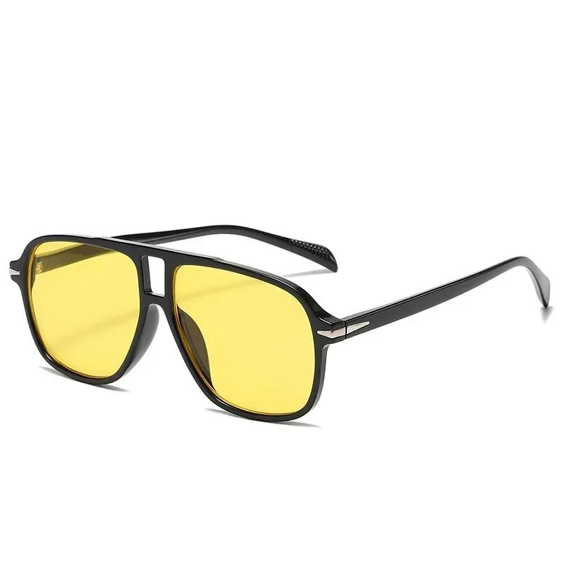 Retro Double-bridge Pilot Sunglasses with Riveted Decoration, Leopard Print Women's Fashionable Sunglasses UV400