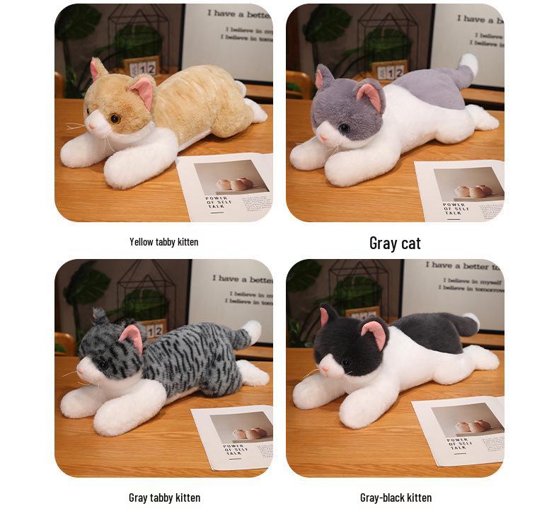 Cartoon Cat Pillow Plush: Large Meowing Sleep Companion for Kids
