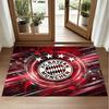 Bayern Munich Design Crystal Velvet Rug Soft Decorative Mat for Bedroom Entrance