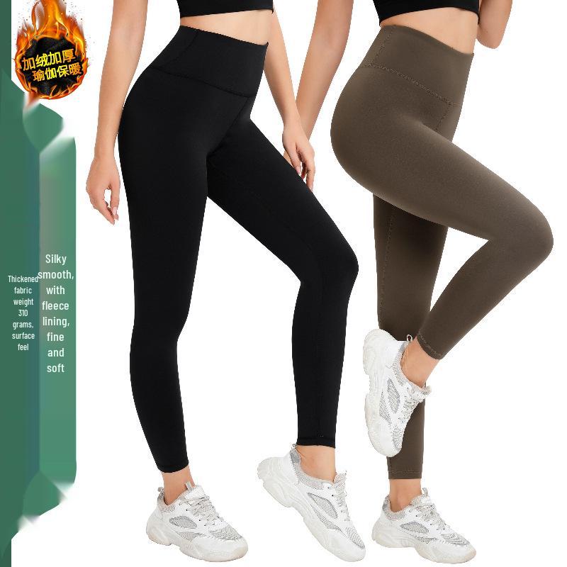 

Персиковые ягодицы Флисовые брюки для йоги с высокой талией L чёрный