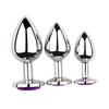 1Pcs, Metal anal plug Jewelry base, novice player to senior player 5 size, Butt g-point massage, sex toys